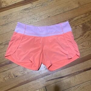 Size 6 Lululemon hottie hot running shorts. 4inch inseam